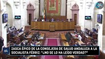 Zasca épico de la consejera de Salud andaluza a la socialista Férriz: 