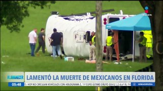 López Obrador lamenta la muerte de jornaleros mexicanos en Florida, Estados Unidos