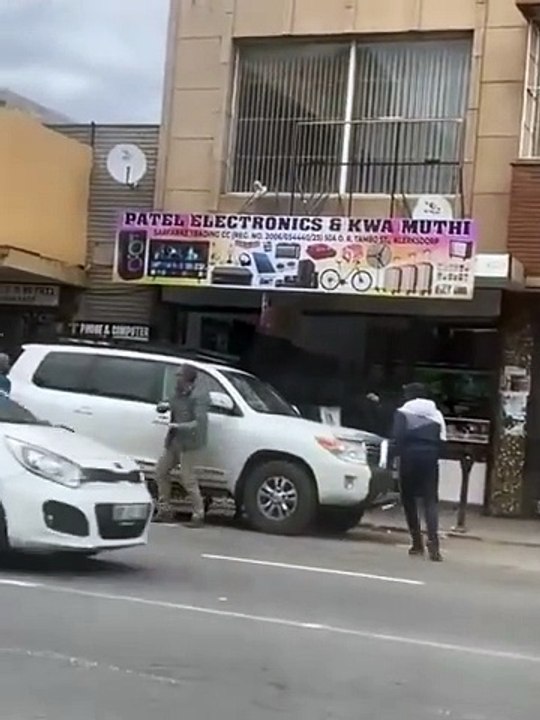 South African guy fending off attackers