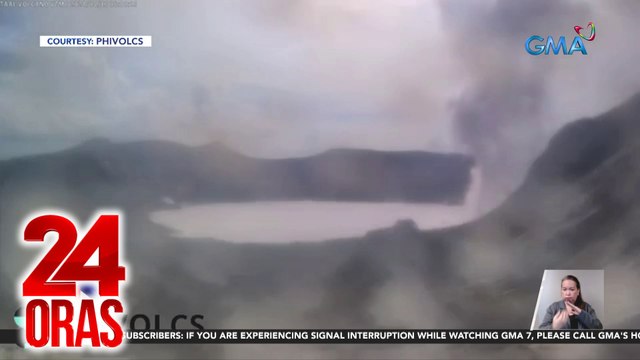 Phreatic eruption, naitala ulit sa Taal volcano | 24 Oras
