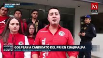 Golpean al candidato Rafael Montiel del PRI en la Alcaldía de Cuajimalpa