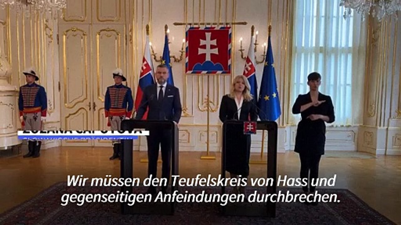 Caputova will "teufelskreis des hasses" ein ende setzen