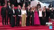 77e Festival de Cannes : Judith Godrèche mains sur la bouche avant la projection de son film 