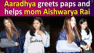 Aaradhya wins over internet with her sweet gesture for injured mom Aishwarya Rai