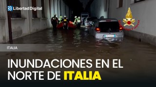 800 intervenciones por fuerte inundaciones en el norte de Italia
