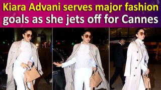 Kiara Advani heads to Cannes looking cool in beige spring coat matching sneakers