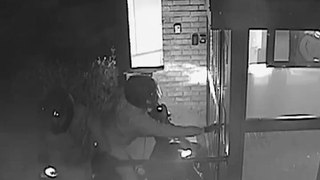 Machete-wielding robbers caught on CCTV