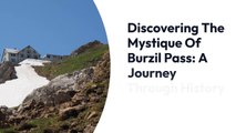 Discovering the Mystique of Burzil Pass: A Journey Through History and Nature