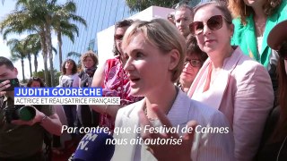 Cannes: Judith Godrèche avec des victimes de violences sexuelles sur les marches