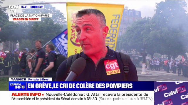 Les effectifs journaliers ne sont plus suffisants, il est plus que temps de faire quelque chose aujourd'hui : la manifestation des pompiers vient d'arriver place de la Nation, à Paris