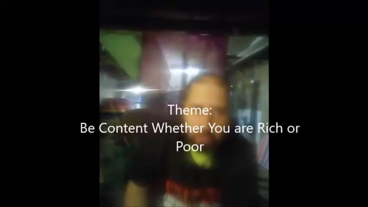 Be Content Whether You are Rich or Poor