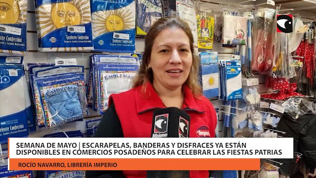Semana de Mayo | Escarapelas, banderas y disfraces ya están disponibles en comercios posadeños para celebrar las fiestas patrias