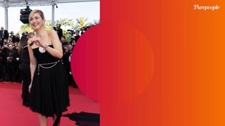 PHOTOS Julie Gayet en robe romantique et vintage à Cannes et loin de son mari : la femme de François Hollande, hilare, se lâche !