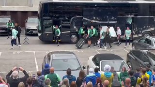 Leeds United arrive for their play-off semi-final against Norwich