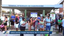 Ambulantes fazem protesto no TI Camaragibe