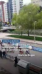 Impactante caída de Elisa Balsamo en la llegada al esprint de la primera etapa de la Vuelta a Burgos