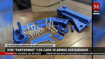 Se popularizan las 'ghost guns' entre delincuentes, armas creadas con impresoras 3D