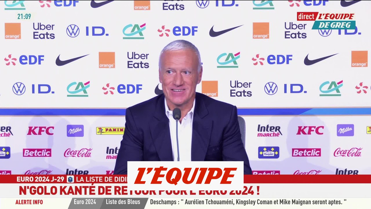 Didier Deschamps : « L'équipe de France sera plus forte avec Kanté » - Foot - Euro - Bleus