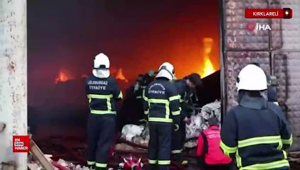 Kırklareli’nde atık yağ fabrikasında çıkan yangın kontrol altında