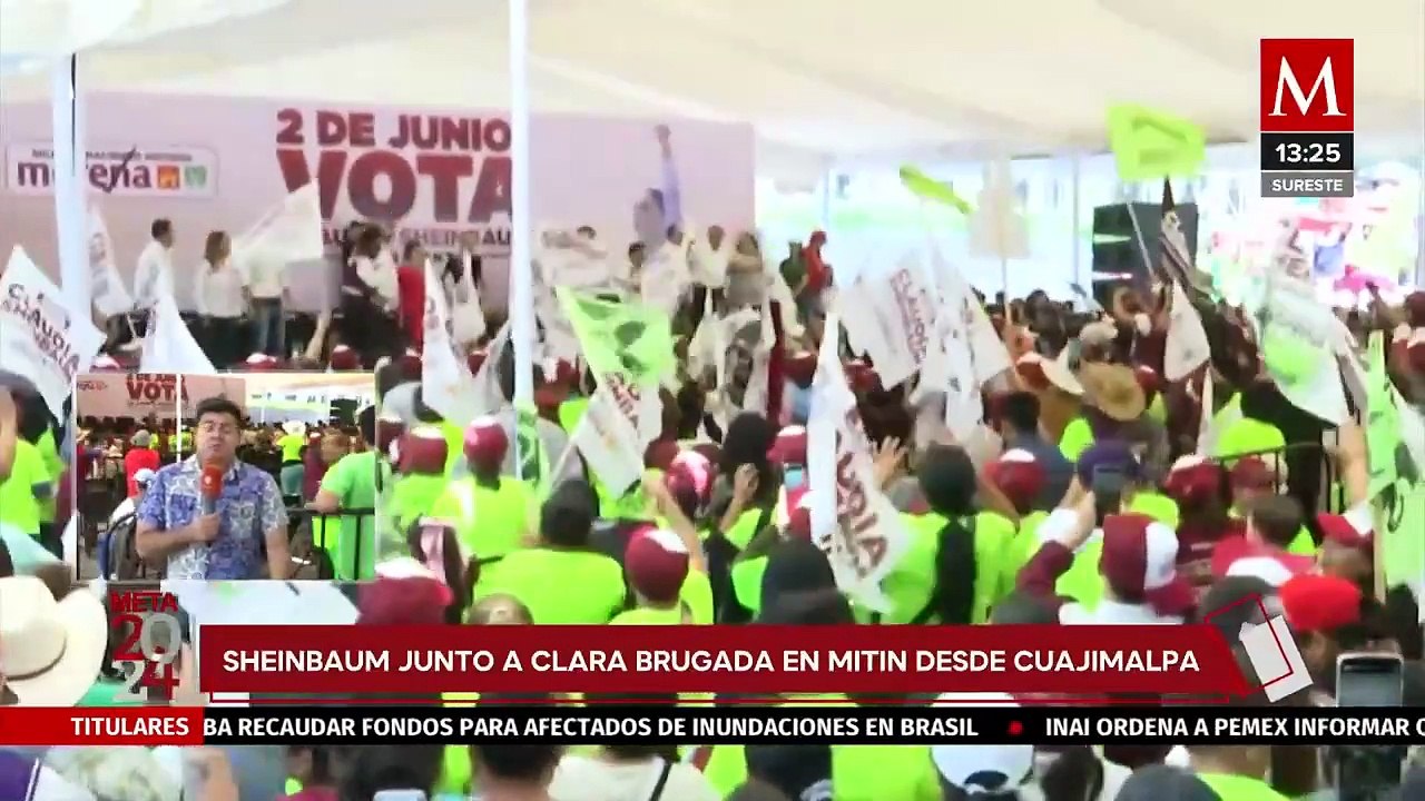 Claudia Sheinbaum y Clara Brugada preparan mitin en la alcaldía Cuajimalpa, CdMx