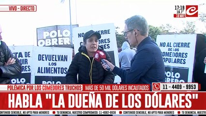 Exclusivo: habla "Tango", la piquetera millonaria incautada con más de 50 mil dólares