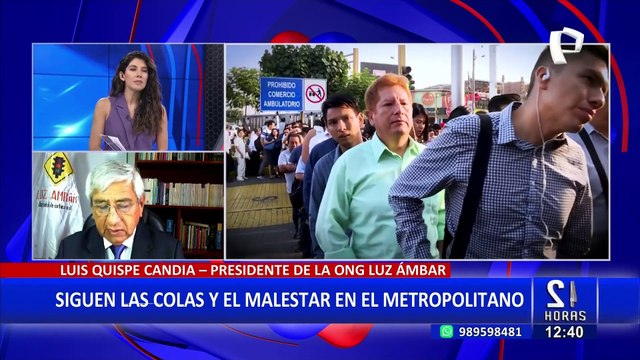 Empresas privadas son responsables de las fallas en el servicio del Metropolitano, asegura Luis Quispe Candia
