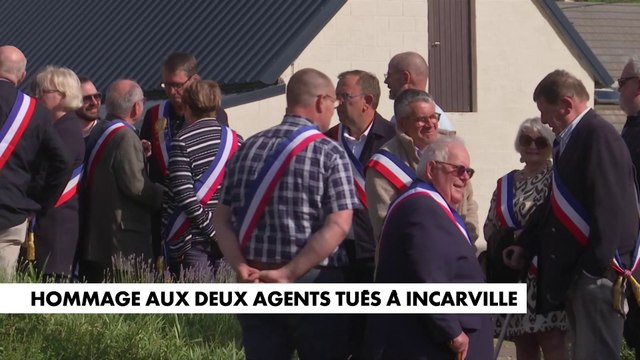 Hommage aux deux agents tués à Incarville