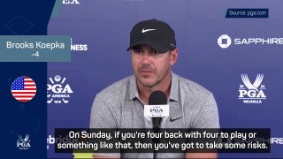 Koepka trying to stay patient in pursuit of Schauffele