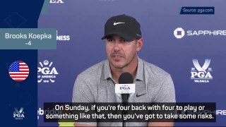 Koepka trying to stay patient in pursuit of Schauffele
