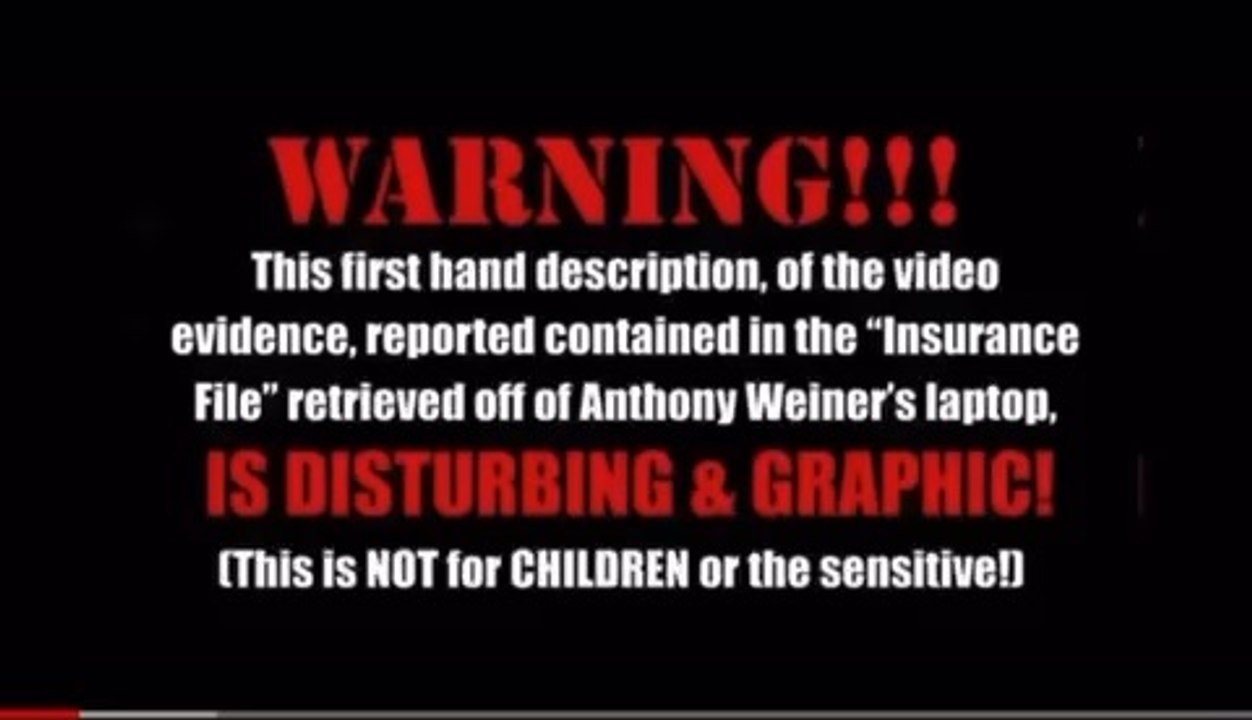 This is what police found on the laptop of Anthony Weiner a Former United States Representative there was a file named “life insurance” on his laptop and they found a video of hillary clinton and Huma Abedin ( wife of Anthony) mutilating a 12 year old