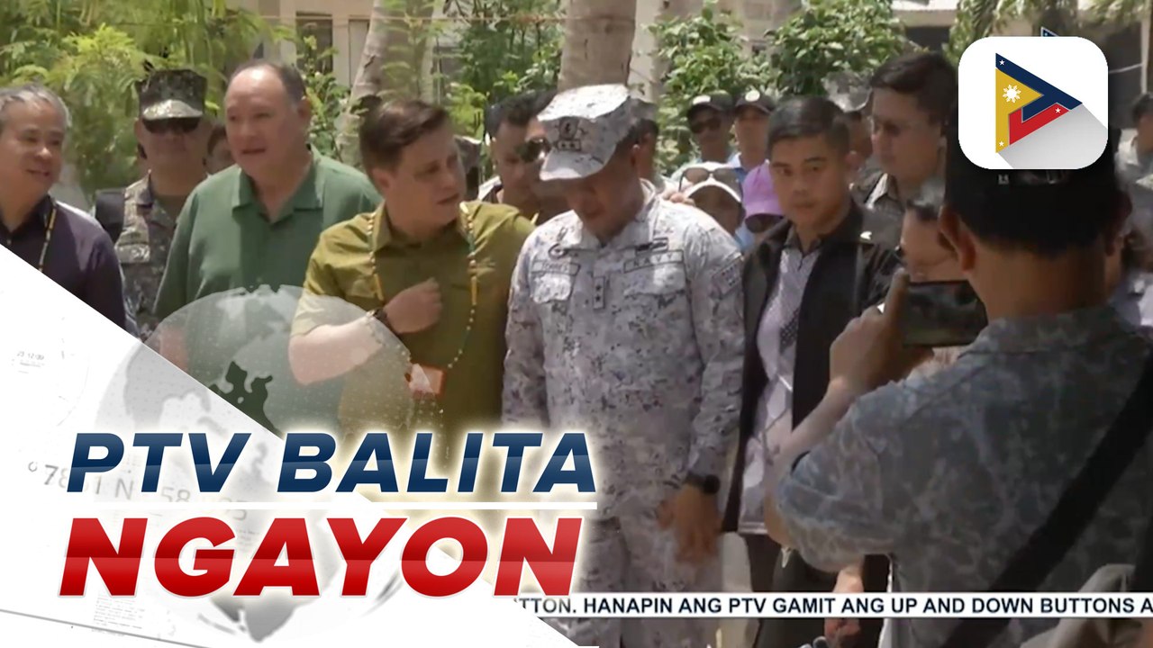 DND Sec. Teodoro at ilang senador, bumisita sa Pag-asa Island upang siguraduhin ang kaligtasan ng mga residente