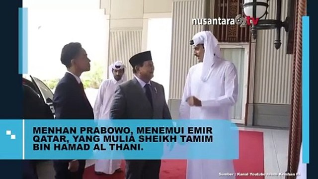 Ajak Gibran, Menhan Prabowo temui Emir Qatar di Istana Amiri Diwan, Doha