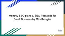 Monthly SEO plans & SEO Packages for Small Business by Mind Mingles