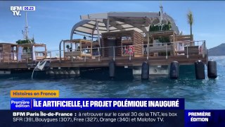 Une île artificielle fait polémique dans la baie de Mandelieu-la-Napoule