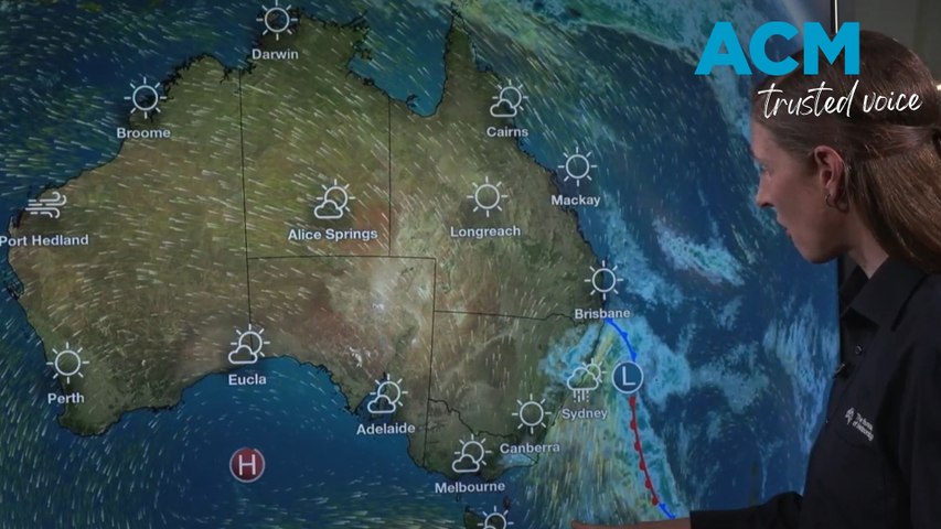 A high pressure system is pushing across the interior as a cold front moves over the south and east of the country. Strong to hazardous winds could hit parts of the east coast on Saturday May 18, 2024.