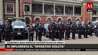 Implementan 'Operativo Violeta' con fuerzas estatales y federales en Tlanepantla