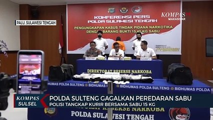 Polda Sulteng Gagalkan Peredaran Sabu