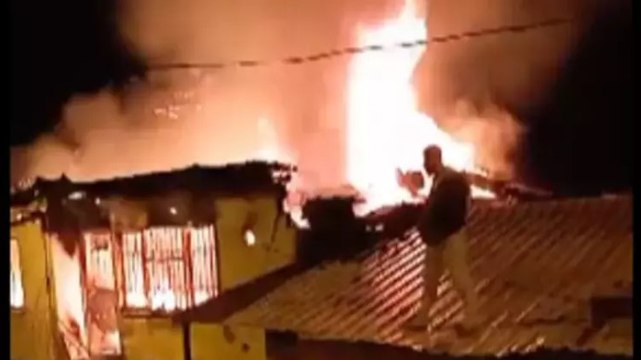 Prizde unutulan şarj aleti yangına neden oldu! Panik anları kamerada