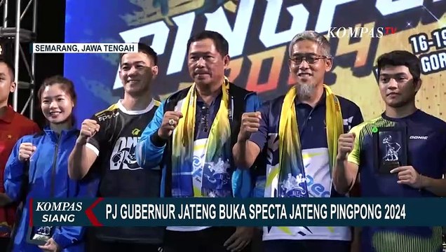 Pj Gubernur Jateng Nana Sudjana Buka Specta Jateng Pingpong 2024, Ikut Bertanding di Pembukaan