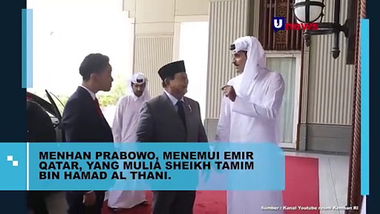 Menhan Prabowo Menemui Emir Qatar Yang Mulia Sheikh Tamim Bin Hamad Al Thani