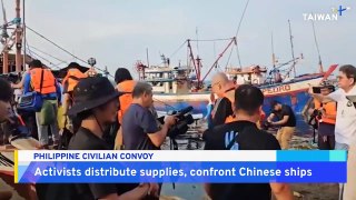 Philippine Civilian Convoy Confronts Chinese Ships in South China Sea