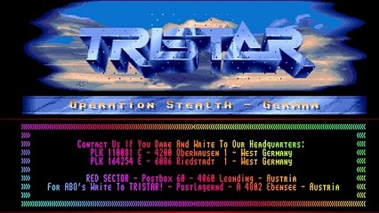 Amiga Cracktro - Operation Stealth by Tristar & Red Sector