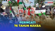 Peringati 76 Tahun Nakba, Ratusan Orang Gelar Aksi Bela Palestina di Depan Kedubes AS