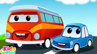 Wheels on the Bus + More Car Rhymes & Vehicle Cartoon Videos for Children