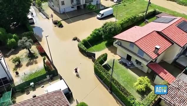 Maltempo nel Padovano, Camposampiero completamente allagata: le immagini dal drone