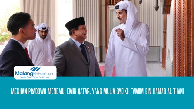 Menhan Prabowo Menemui Emir Qatar, Yang Mulia Syeikh Tamim Bin Hamad Al Thami