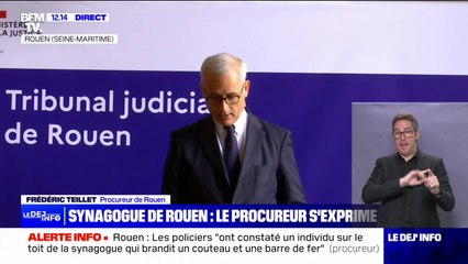 Synagogue de Rouen: le policier "aurait fait usage de son arme à cinq reprises" indique le procureur de Rouen