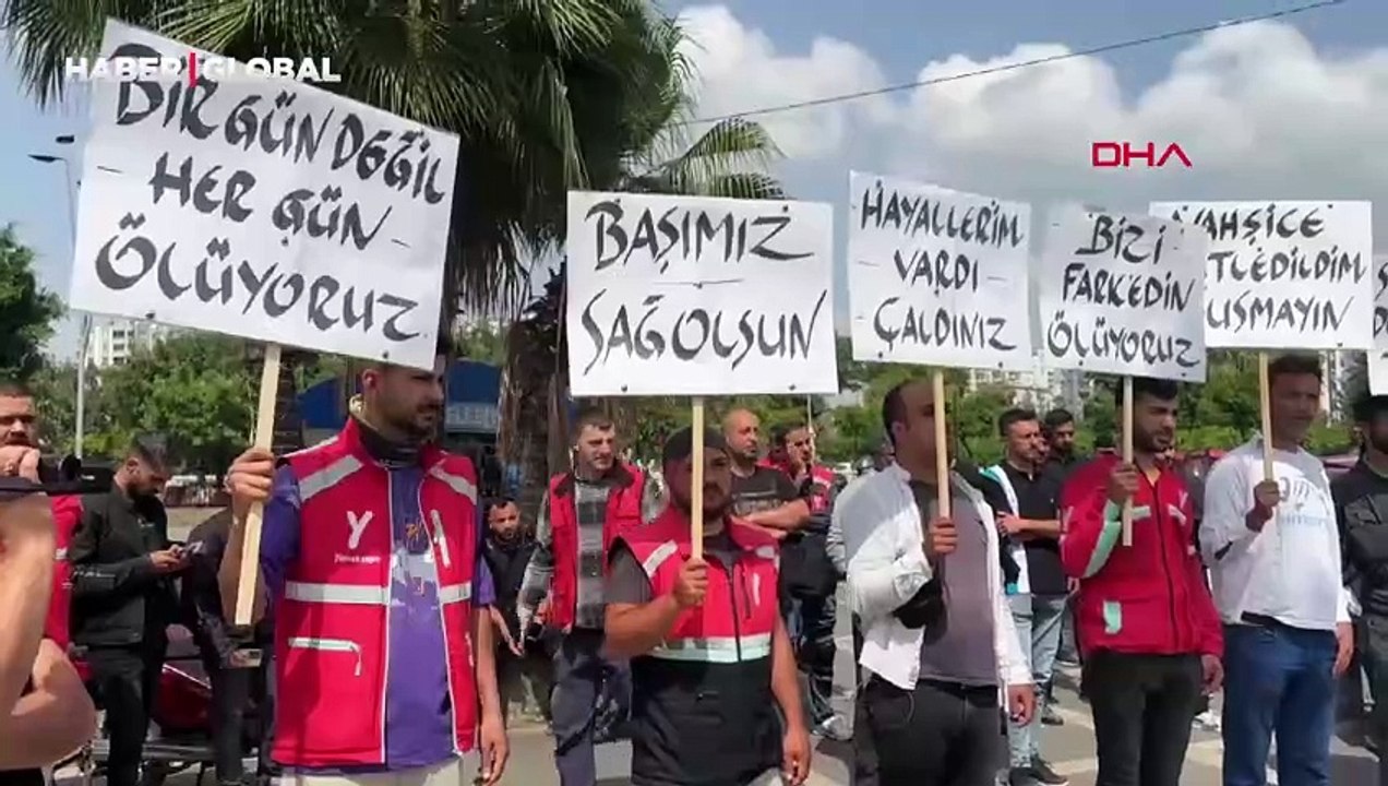 Ata Emre Akman cinayeti Adana'yı ayağa kaldırdı: Kuryelerden eylem