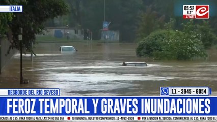 Feroz temporal causa graves inundaciones en Italia