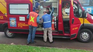 Ciclista fica ferida após se envolver em colisão com carro no Bairro Brasília